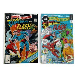 Superman and The Flash Vol. 1 No 1 & 2 Comic Bundle Released 1978